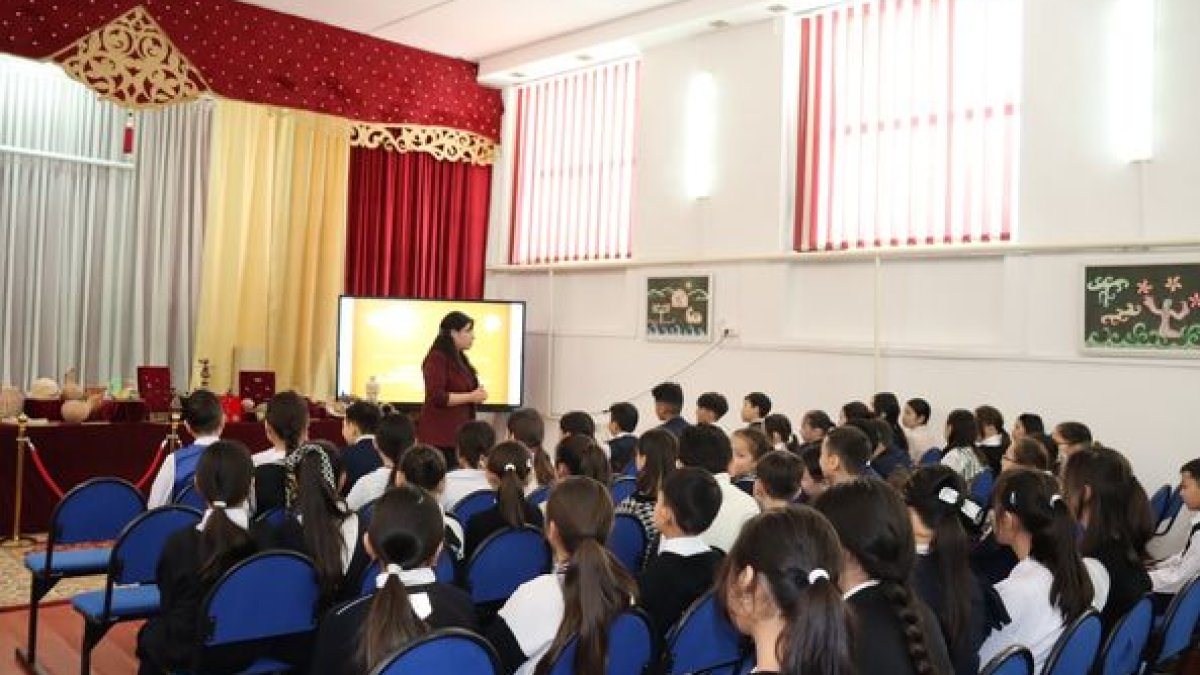 Mobile exhibition on the theme "Museum of the genealogy of the country" in the Gymnasium school 8